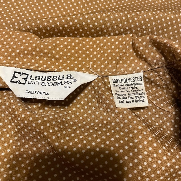 VTG Lou Ella Extendables poly blouse w/ bow sz 6/7 - Picture 8 of 12